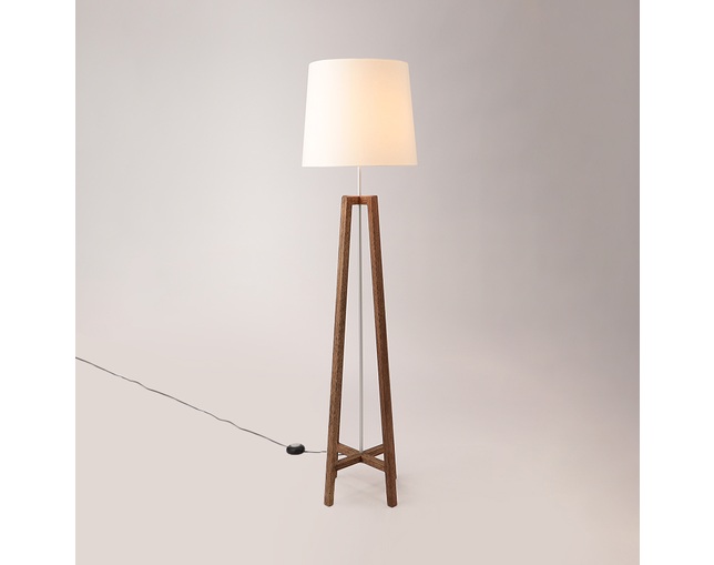 CROSS FLOOR LIGHT STAND DARK SHADE WHITE / (クロス フロア ライト