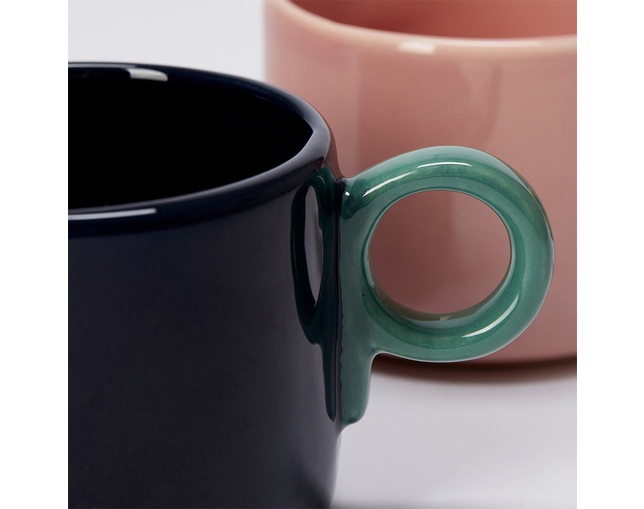 ザ・コンランショップ(THE CONRAN SHOP) TCS ポップ マグ イエロー & ネイビーの写真
