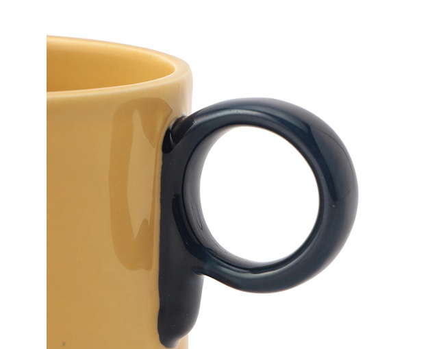 ザ・コンランショップ(THE CONRAN SHOP) TCS ポップ マグ イエロー & ネイビーの写真