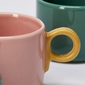 THE CONRAN SHOP TCS ポップ マグ グリーン & ソフトピンクの写真