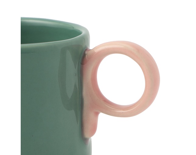 ザ・コンランショップ(THE CONRAN SHOP) TCS ポップ マグ グリーン & ソフトピンクの写真