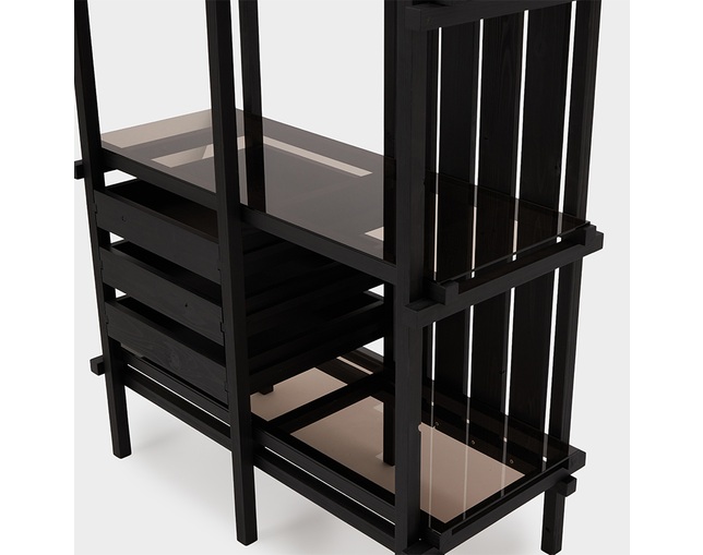 ザ・コンランショップ(THE CONRAN SHOP) RESOMA OPEN SHELF BLACK 1020x470x1660の写真