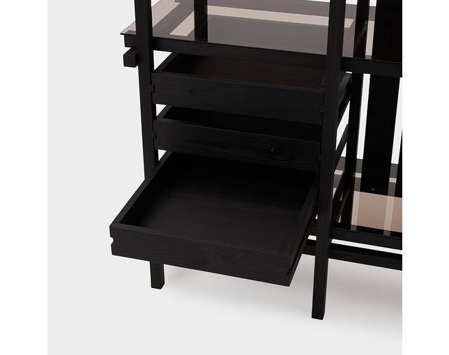 ザ・コンランショップ(THE CONRAN SHOP) RESOMA OPEN SHELF BLACK 1020x470x1660の写真
