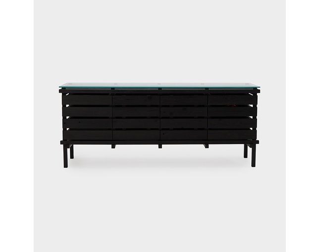 ザ・コンランショップ(THE CONRAN SHOP) RESOMA SIDEBOARD WITH GLASS BLACKの写真