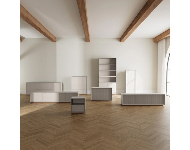 ザ・コンランショップ(THE CONRAN SHOP) PILLAR 1DRAWER BEDSIDE TABLE STONEの写真