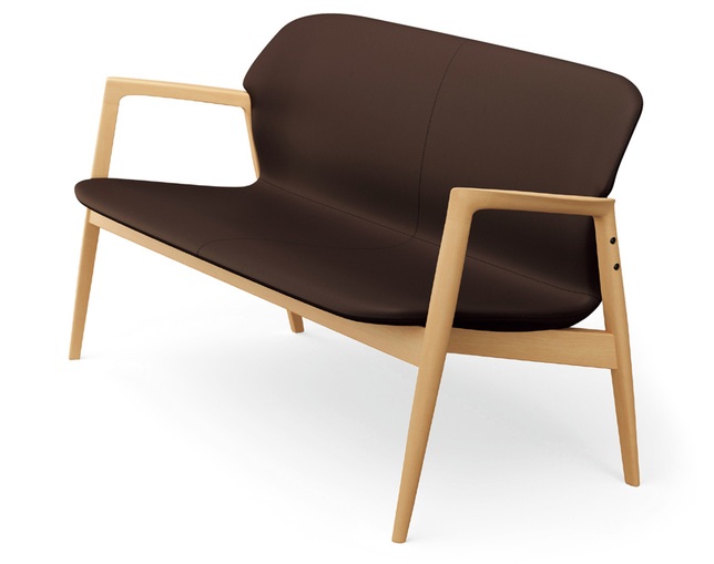 アルティ(arti) Sanz LG1 2WA／B　2P両アーム（ブナ材）／チェアの写真