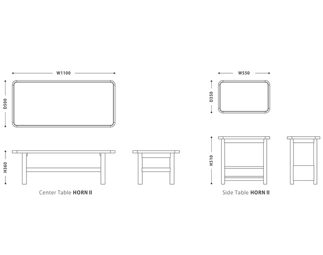 NOWHERE LIKE HOME(ノーウェアライクホーム) Center Table HORNⅡの写真