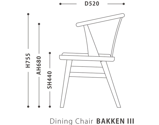 NOWHERE LIKE HOME(ノーウェアライクホーム) Dining Chair BAKKENⅢの写真