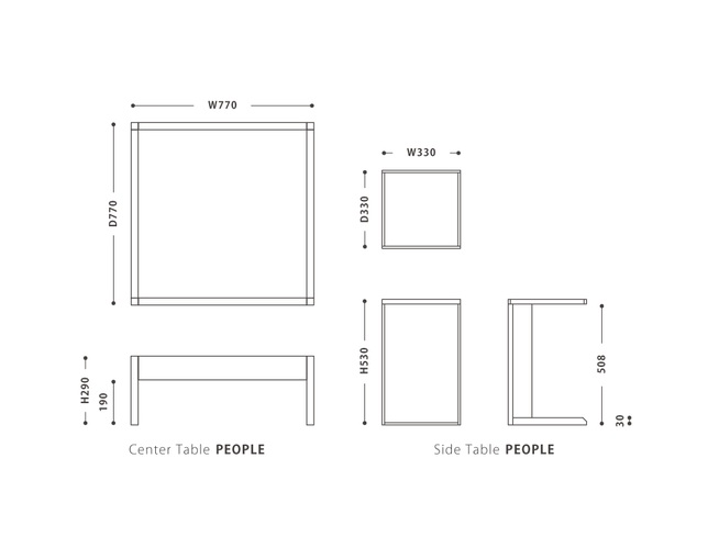 NOWHERE LIKE HOME(ノーウェアライクホーム) Side Table PEOPLEの写真