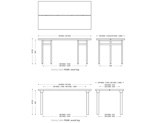 NOWHERE LIKE HOME(ノーウェアライクホーム) Daining Table FEAMの写真