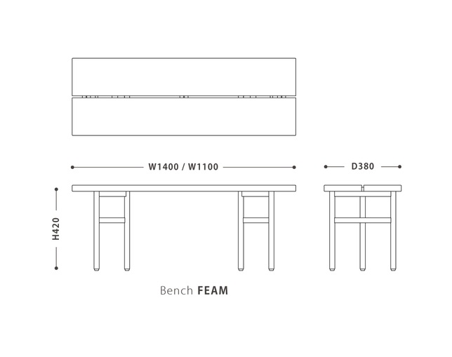 NOWHERE LIKE HOME(ノーウェアライクホーム) Bench FEAMの写真