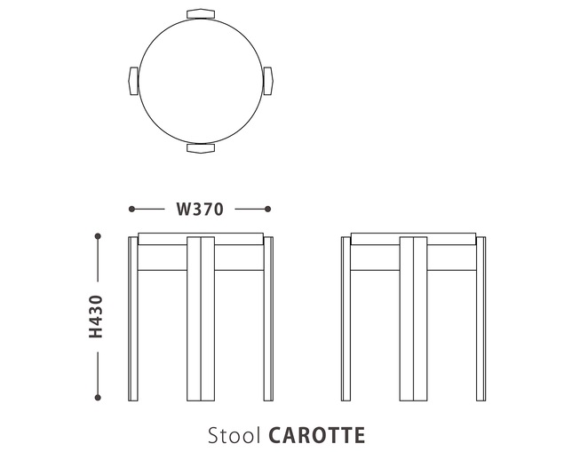 NOWHERE LIKE HOME(ノーウェアライクホーム) Stool CAROTTEの写真