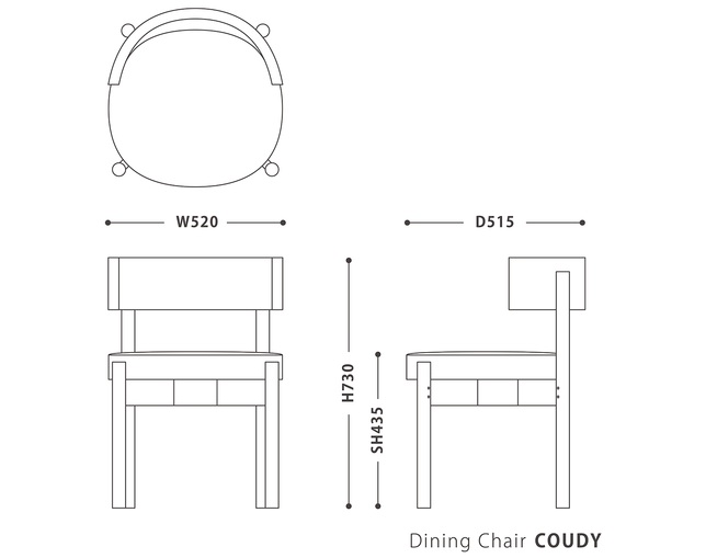 NOWHERE LIKE HOME(ノーウェアライクホーム) Dining Chair COUDYの写真
