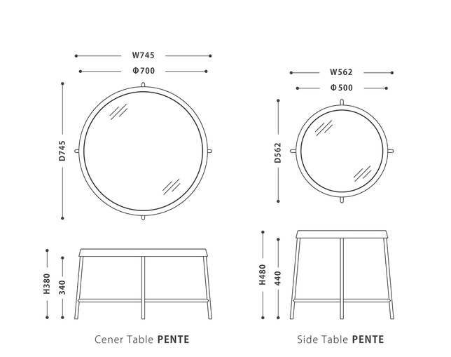 NOWHERE LIKE HOME(ノーウェアライクホーム) Center Table PENTEの写真