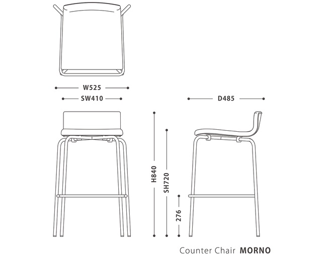 NOWHERE LIKE HOME(ノーウェアライクホーム) Counter Chair MORNOの写真