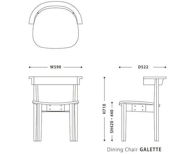 NOWHERE LIKE HOME(ノーウェアライクホーム) Dining Chair GALETTEの写真