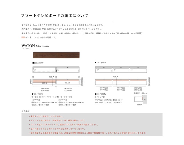 ニッポネア(NIPPONAIRE) FLOAT TV BOARD WATONの写真