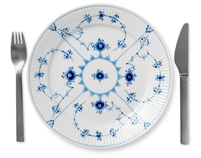 ロイヤル コペンハーゲン ブルーフルーテッド プレイン プレート 25cmの写真