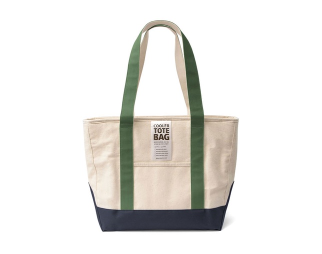 アマブロ(amabro) COOLER TOTE BAG / Green×Navy(L)の写真