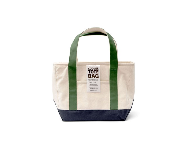 アマブロ(amabro) COOLER TOTE BAG / Green×Navy(S)の写真