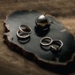amabro WOOD COASTER / Blackの写真