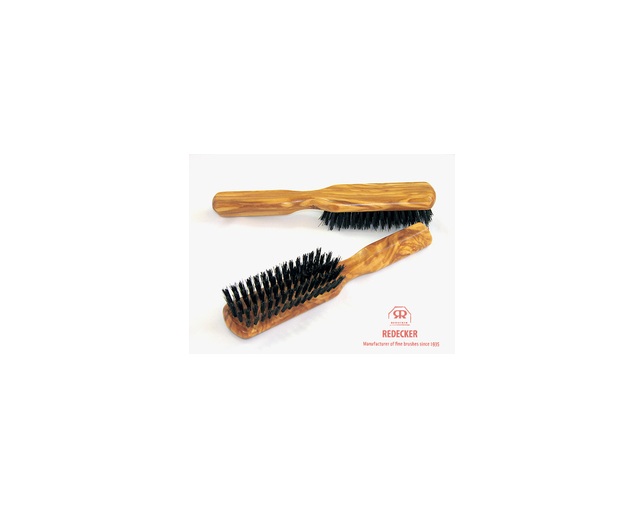 レデッカー(Redecker) オリーブウッドのヘアーブラシ(猪毛) [角]の写真