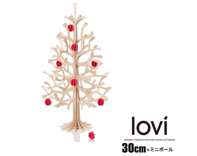 Lovi(ロヴィ) Lovi（ロヴィ）クリスマスツリー Momi-no-kiNT 30cm・ミニボールBTRD セットの写真