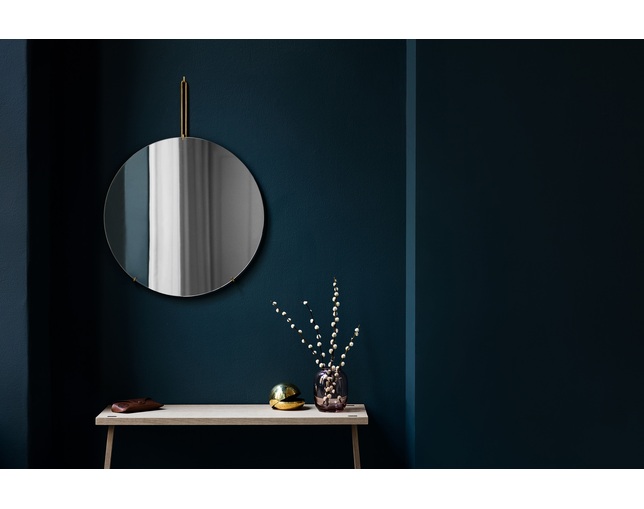 MOEBE(ムーベ) WALL MIRROR 30cm Blackの写真