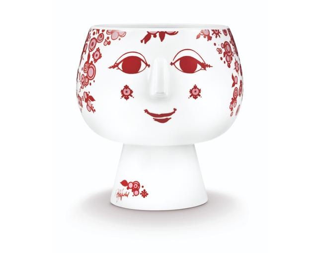 BJORN WIINBLAD(ビヨン・ヴィンブラッド) Flowerpot with foot REDの写真
