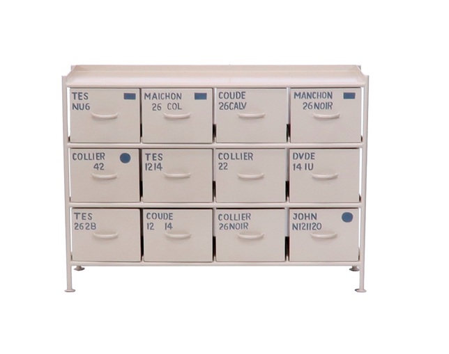 イエノワ(ienowa) 横型12杯引出チェスト MSG BEの写真