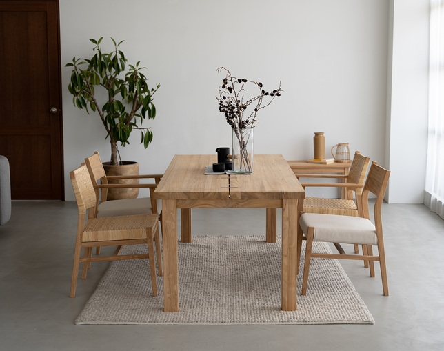 アンドクラフト(&Craft) Dining Chair TUSKER Fabric Armlessの写真