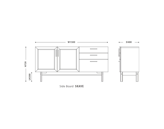 アンドクラフト(&Craft) Side Board SKAVEの写真