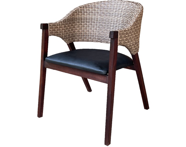 Alam Sari(アラム サリ) teak ＆ Synthetic Rattan dining chairの写真