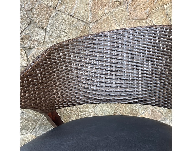 Alam Sari(アラム サリ) teak ＆ Synthetic Rattan dining chairの写真