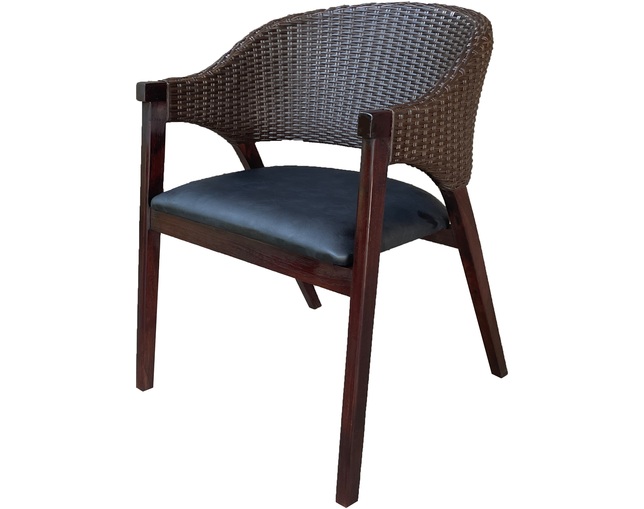 Alam Sari(アラム サリ) teak ＆ Synthetic Rattan dining chairの写真