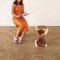Alam Sari Twist Stool Monkey Pod Woodの写真
