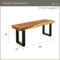 Alam Sari Solid Wood Dining Bench Monkeypod Woodの写真