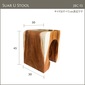 Alam Sari U Stool Monkeypod Woodの写真