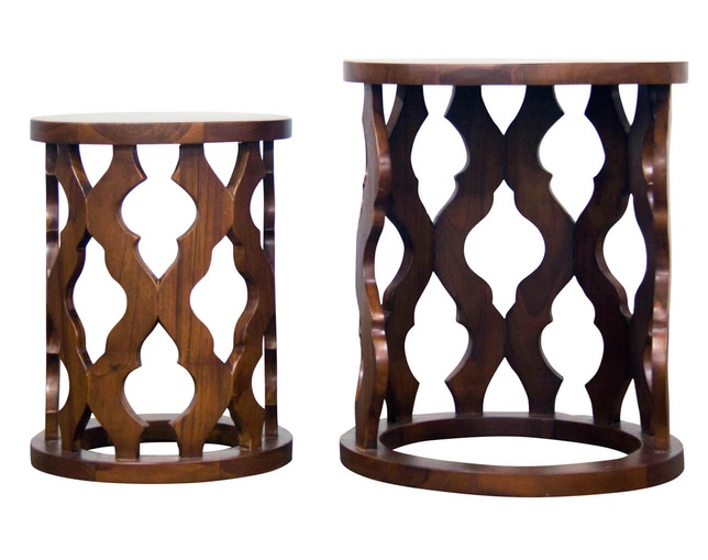 asri(アスリー) Carved Side Table-Setの写真