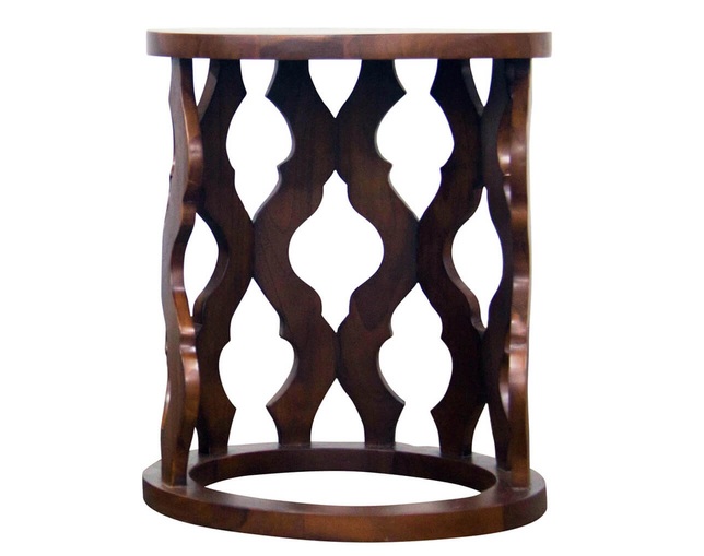 asri(アスリー) Carved Side Table-Aの写真