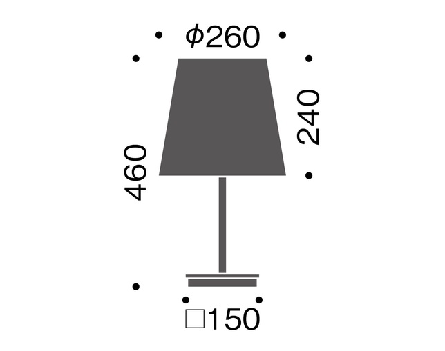 マックスレイ(MAXRAY) Cloth Shade Table Standの写真
