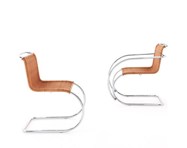 ノル(Knoll) Mies van der Rohe Collection MR chair with Arms - Rattanの写真