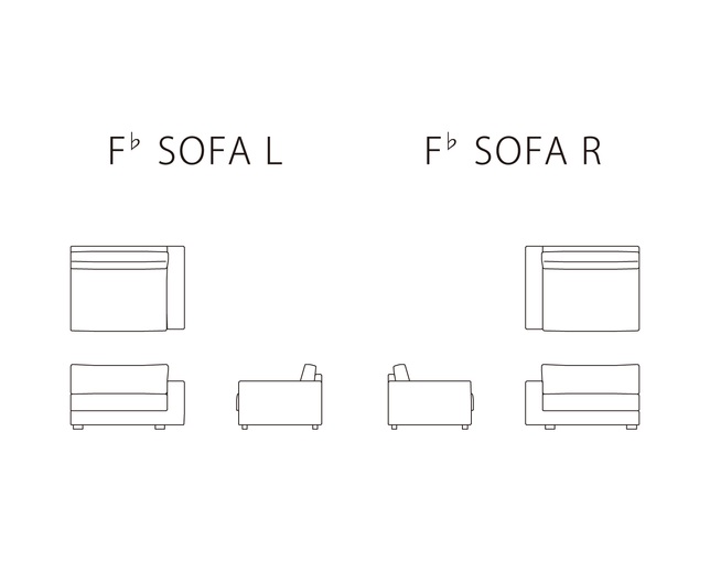 Crossover F♭ SOFA L W120の写真