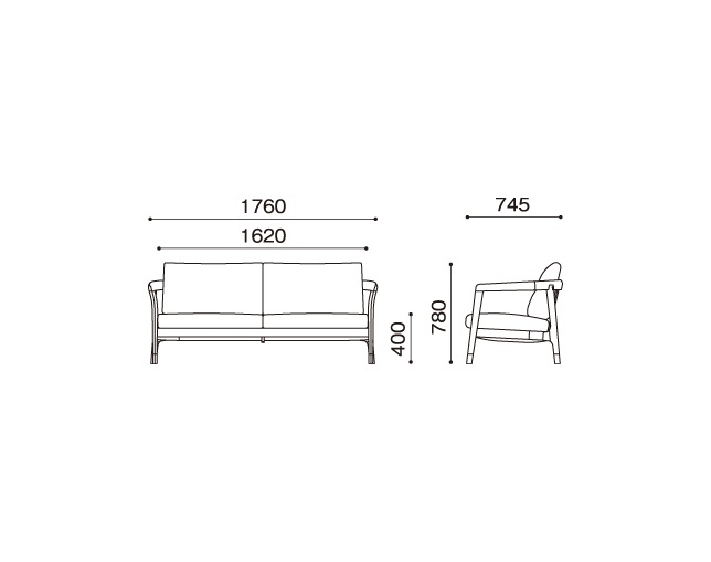 BOSCO SOFA 3P　LS70703Aの写真