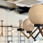 COMPLEX UNIVERSAL FURNITURE SUPPLY 1950’S Milk Glass Ball Eight Arm Chandelierの写真