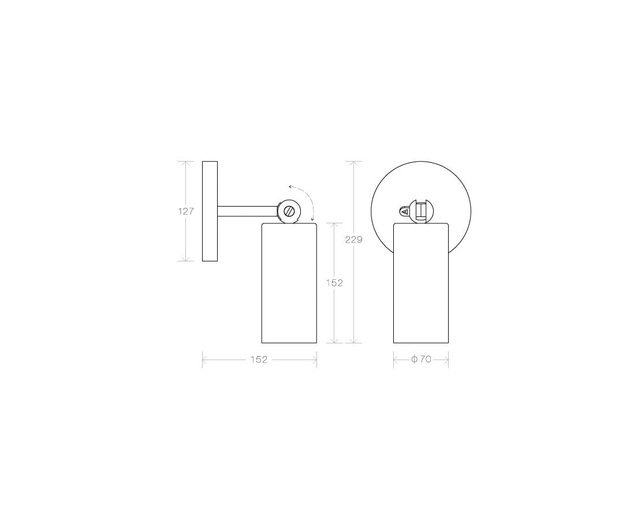 APPARATUS Cylinder Sconce / Tarnished Silverのメイン写真