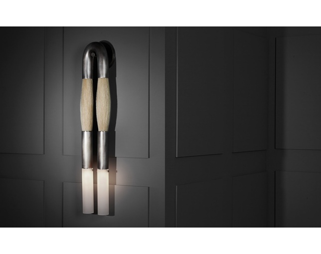 APPARATUS Horsehair Sconce / Tarnished Silverの写真