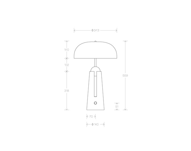 APPARATUS Metronome Table Lampの写真
