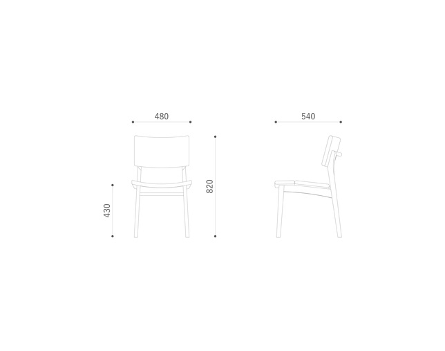 平田椅子製作所 TOPO Side Chairのメイン写真