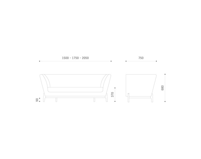 平田椅子製作所 PISOLINO Sofa 3Pのメイン写真